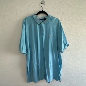 Chaps Polo Shirt Men’s Big and Tall 3XLT Turquoise Light Blue